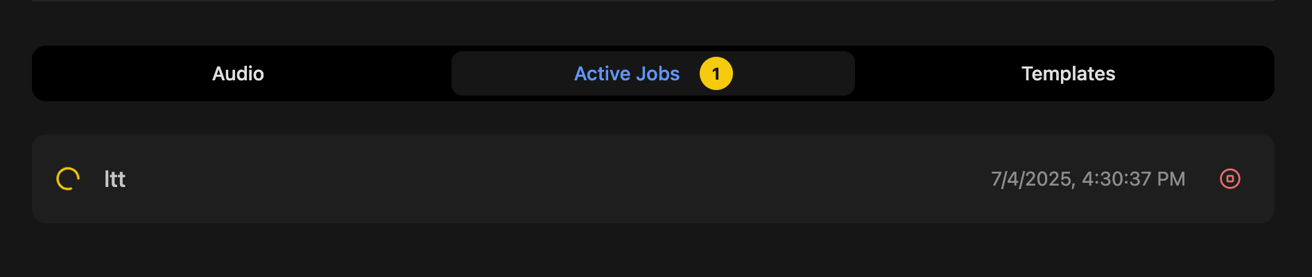 Active Jobs